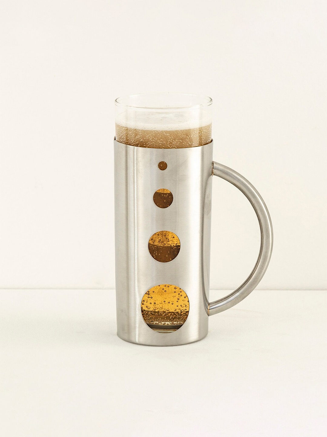 

Home Centre Silver-Toned Geometric Textured Corsica Beer Mug