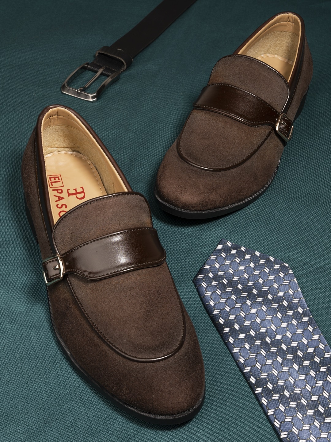 

El Paso Men Brown Solid Formal Loafers