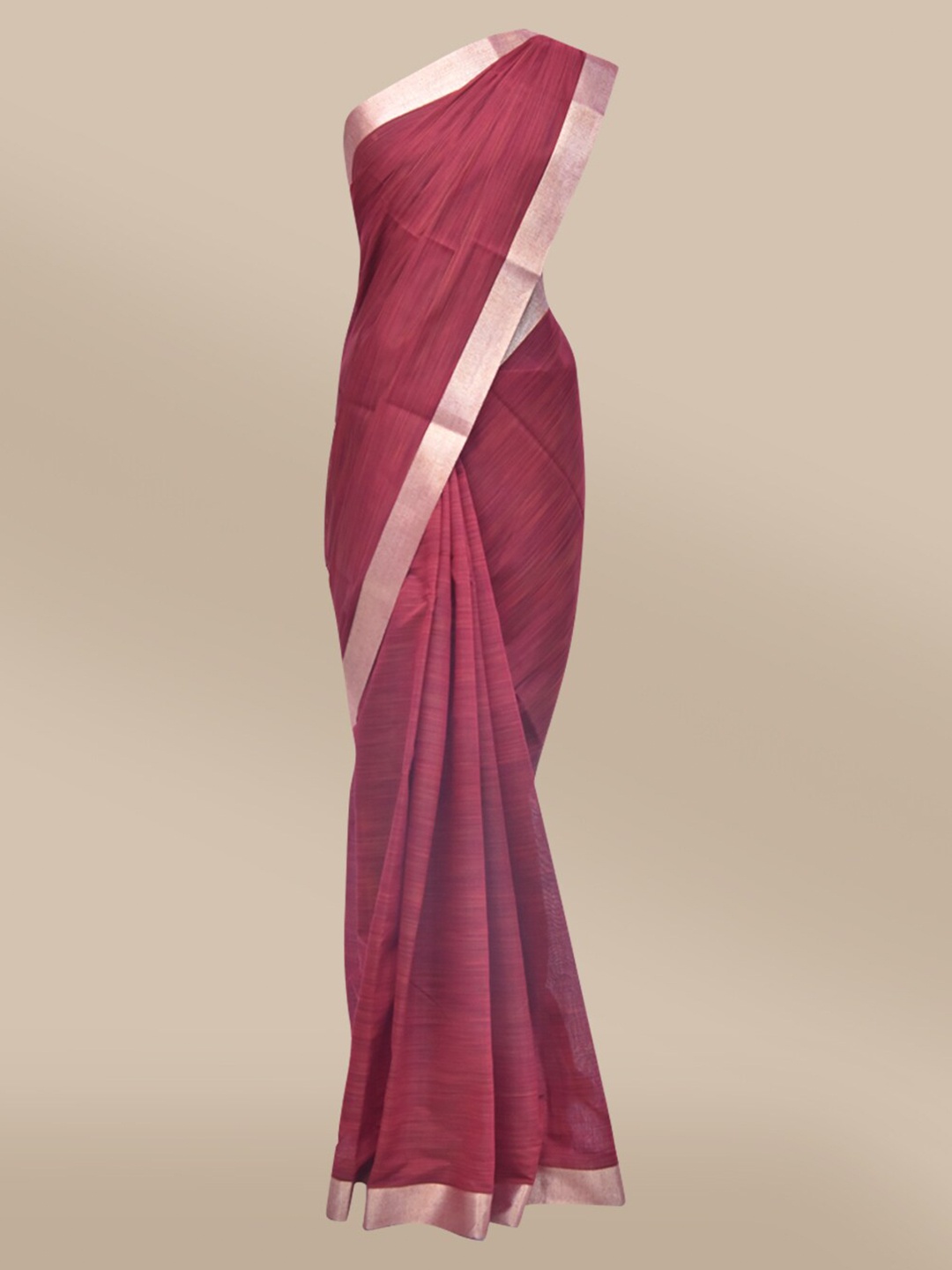 

The Chennai Silks Maroon & Yellow Fusion Saree