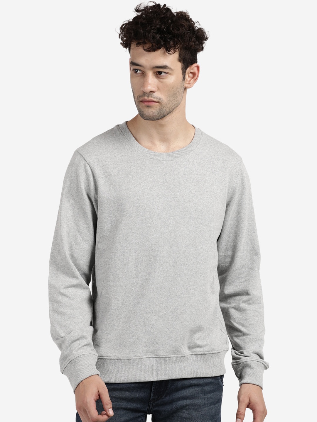 

MASH UNLIMITED Men Grey Sweatshirt