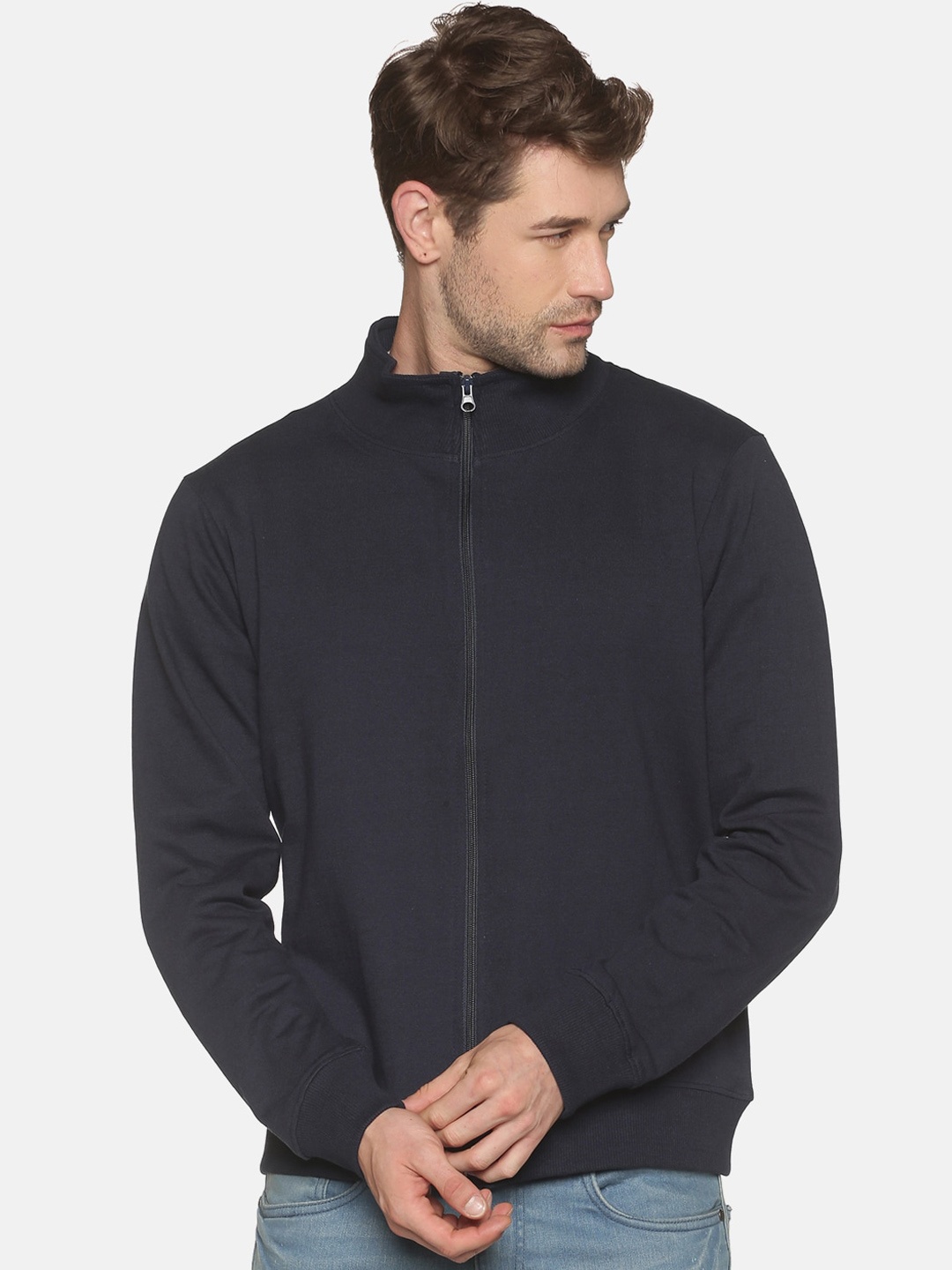 

MASH UNLIMITED Men Navy Blue Sweatshirt