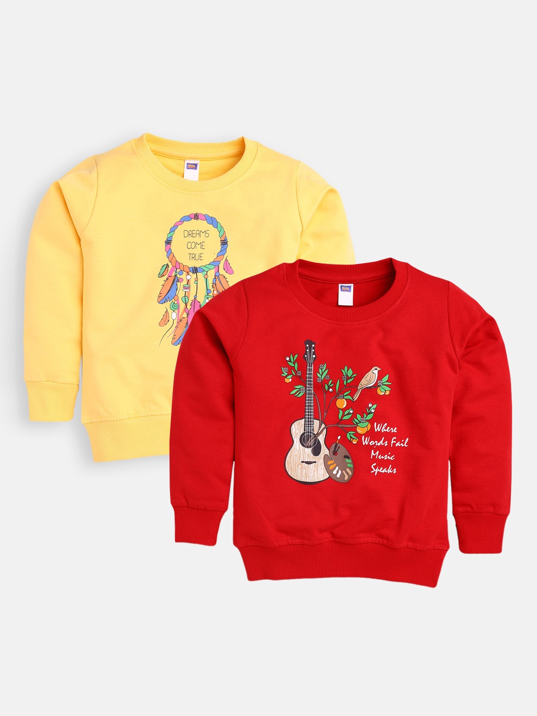 

Nottie Planet Girls Red Pack of 2 Printed Sweatshirt