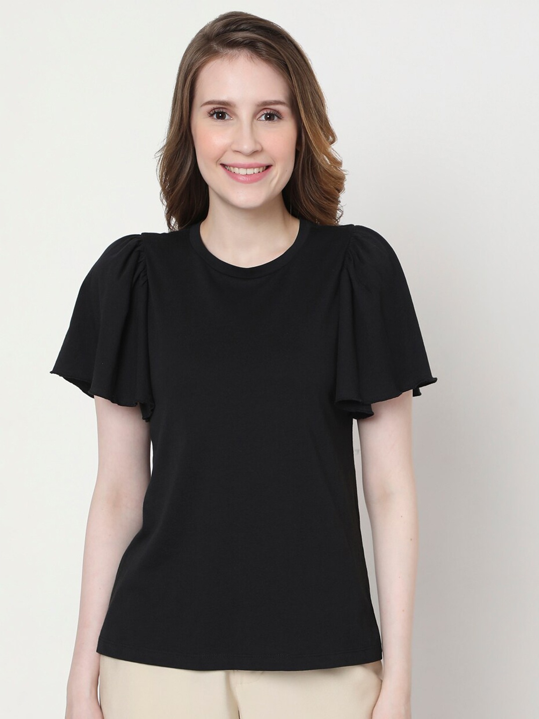 

Vero Moda Women Black T-shirt