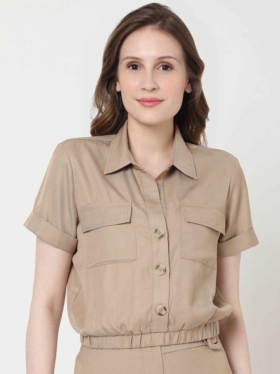 

Vero Moda Women Brown Opaque Casual Shirt