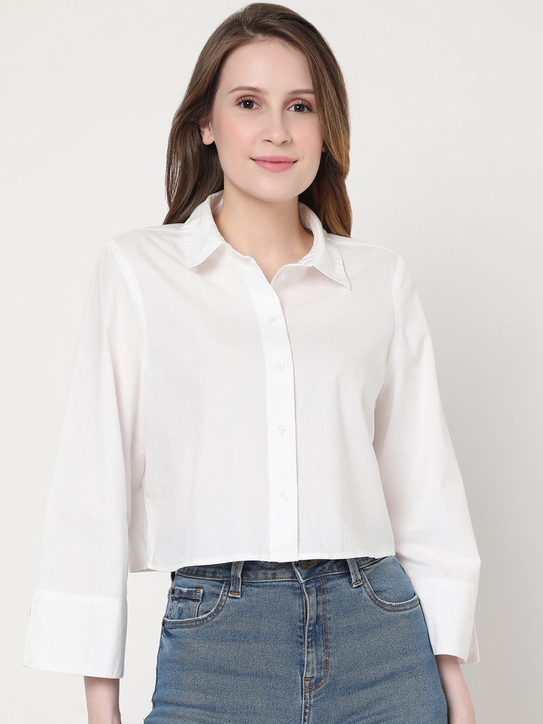 

Vero Moda Women White Opaque Casual Shirt