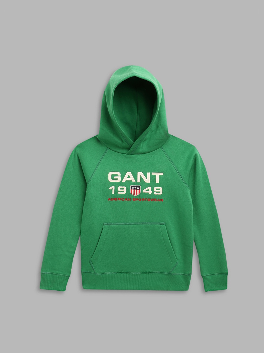 

GANT Boys Green Printed Hooded Sweatshirt