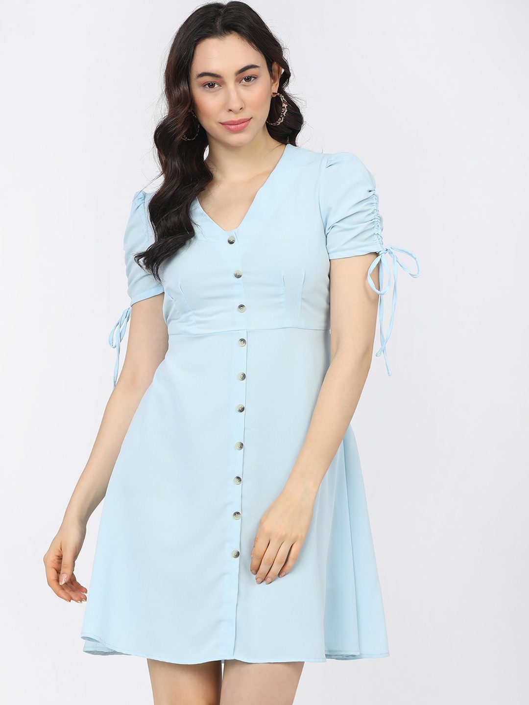 

Tokyo Talkies Blue A-Line Dress