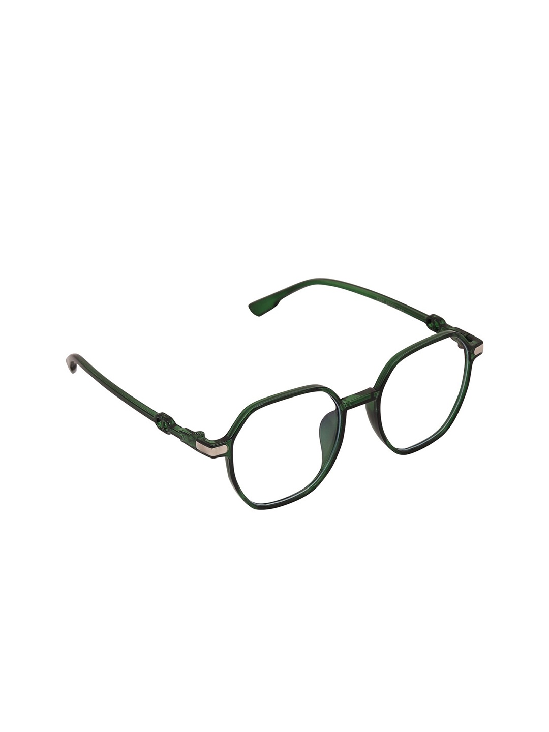 

Peter Jones Eyewear Women Green Full Rim Square Frames With Light Blocking AG5197GR