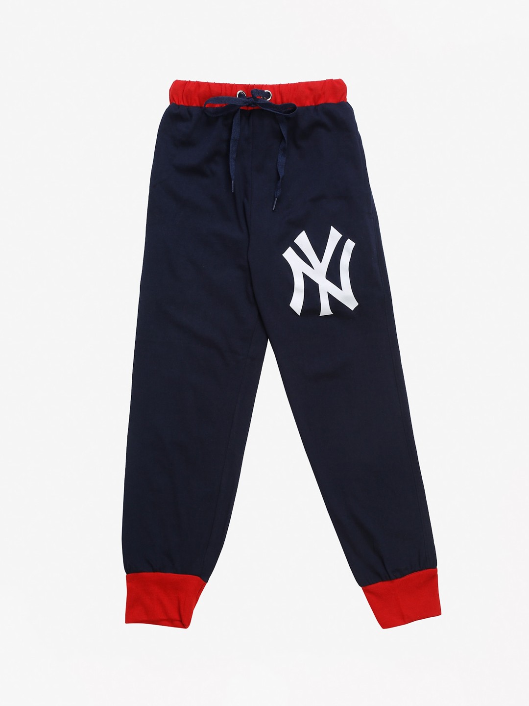 

VIMAL JONNEY Kids Navy Blue & Red Solid Joggers