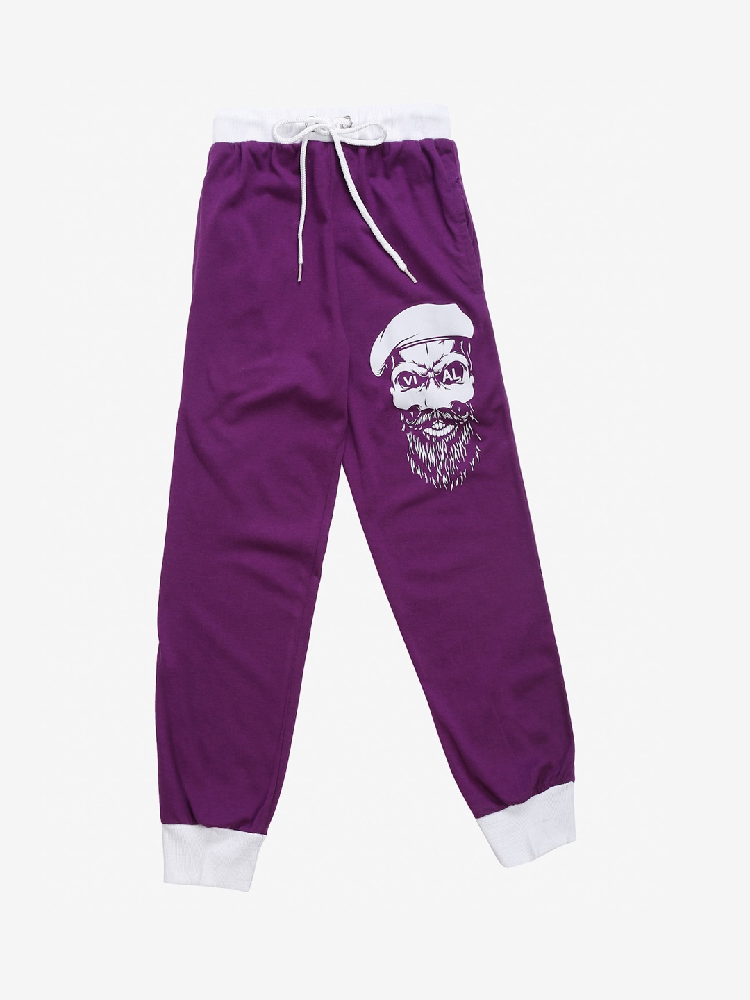 

MACK JONNEY Kids Purple & White Solid Joggers