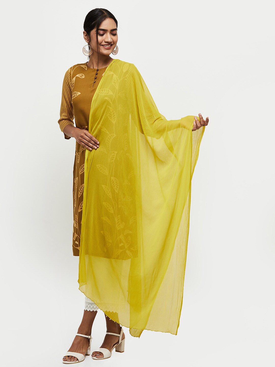 

max Yellow Viscose Rayon Dupatta