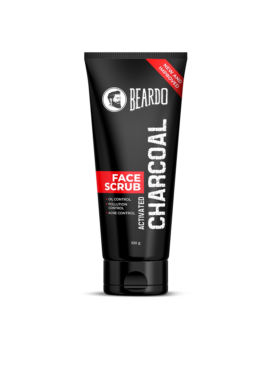 

BEARDO Men Activated Charcoal Face Scrub - 100g, Black