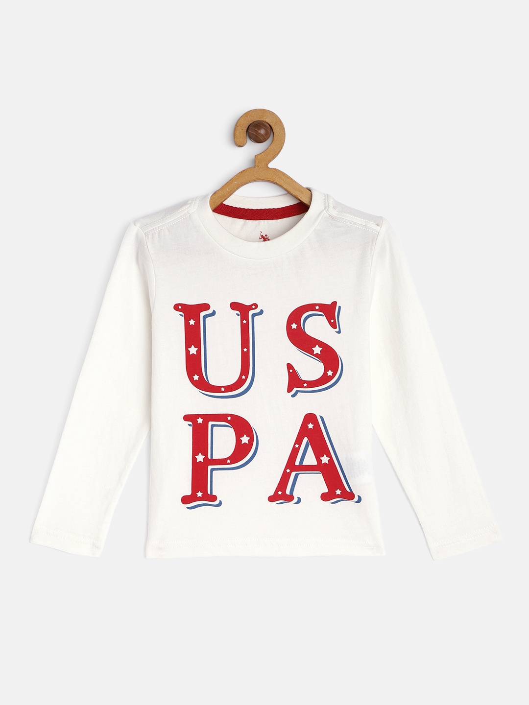 

U.S. Polo Assn. Kids Boys White Brand Logo Printed Pure Cotton T-shirt