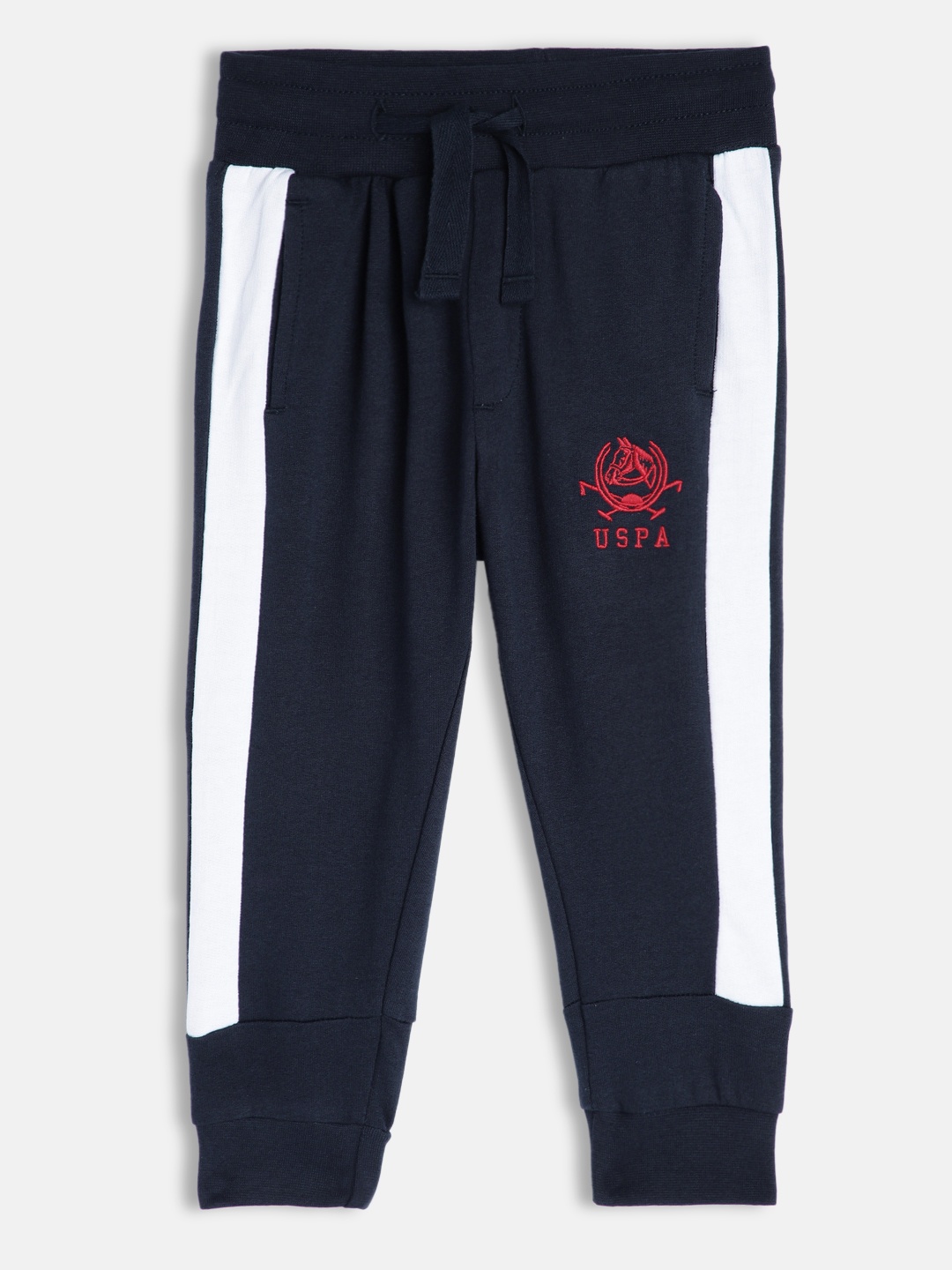 

U.S. Polo Assn. Kids Boys Navy Blue Cotton Regular Fit Joggers