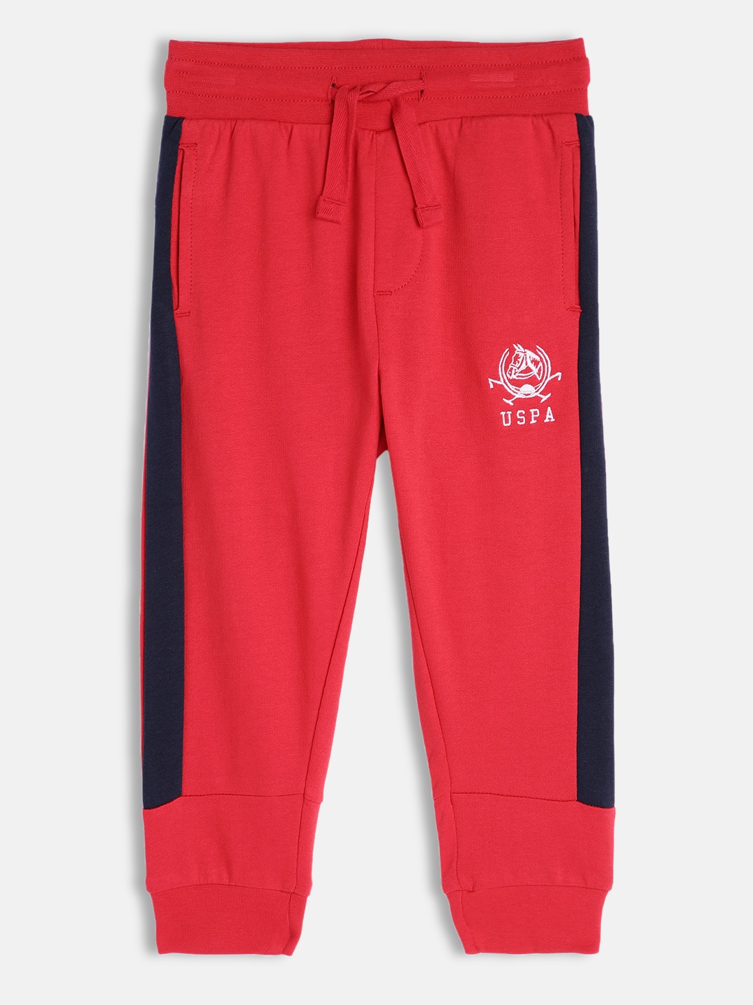 

U.S. Polo Assn. Kids Boys Red Cotton Regular Fit Joggers