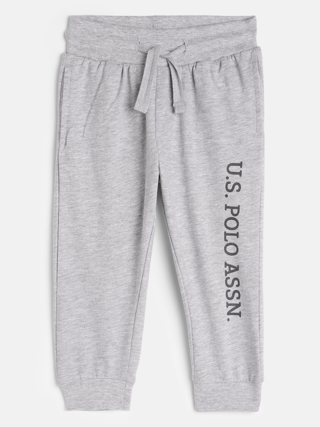 

U.S. Polo Assn. Kids Boys Grey Melange Straight Fit Joggers