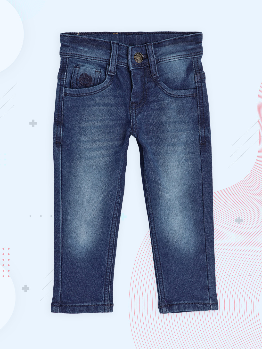 

U S Polo Assn Kids Boys Blue Light Fade Stretchable Jeans