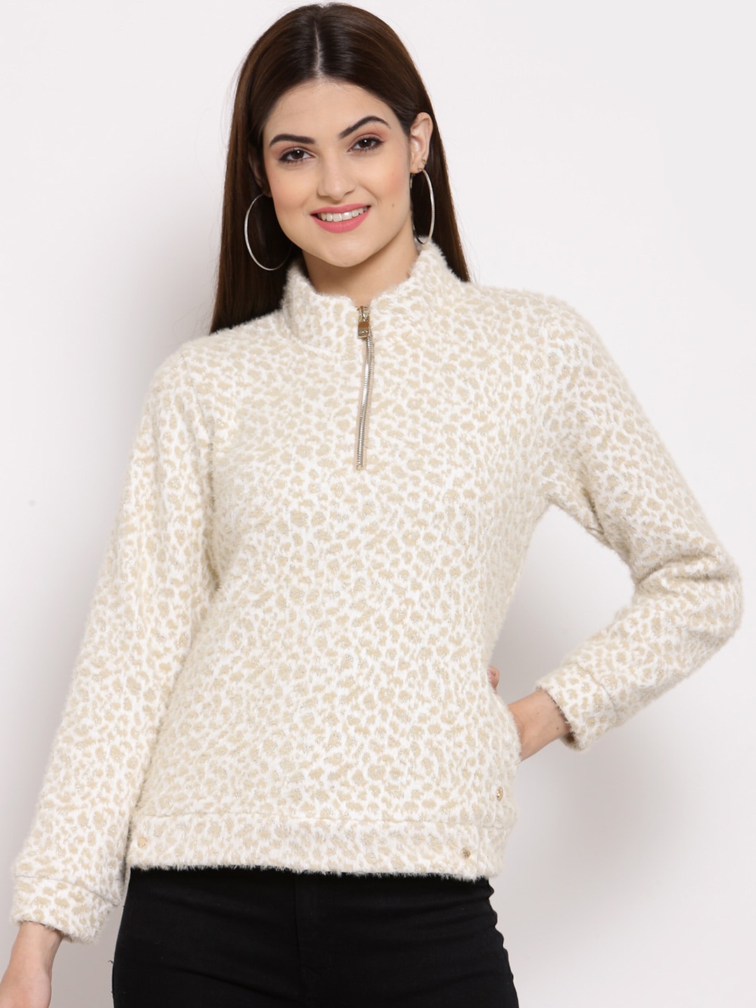 

Juelle Women Beige Printed Sweatshirt