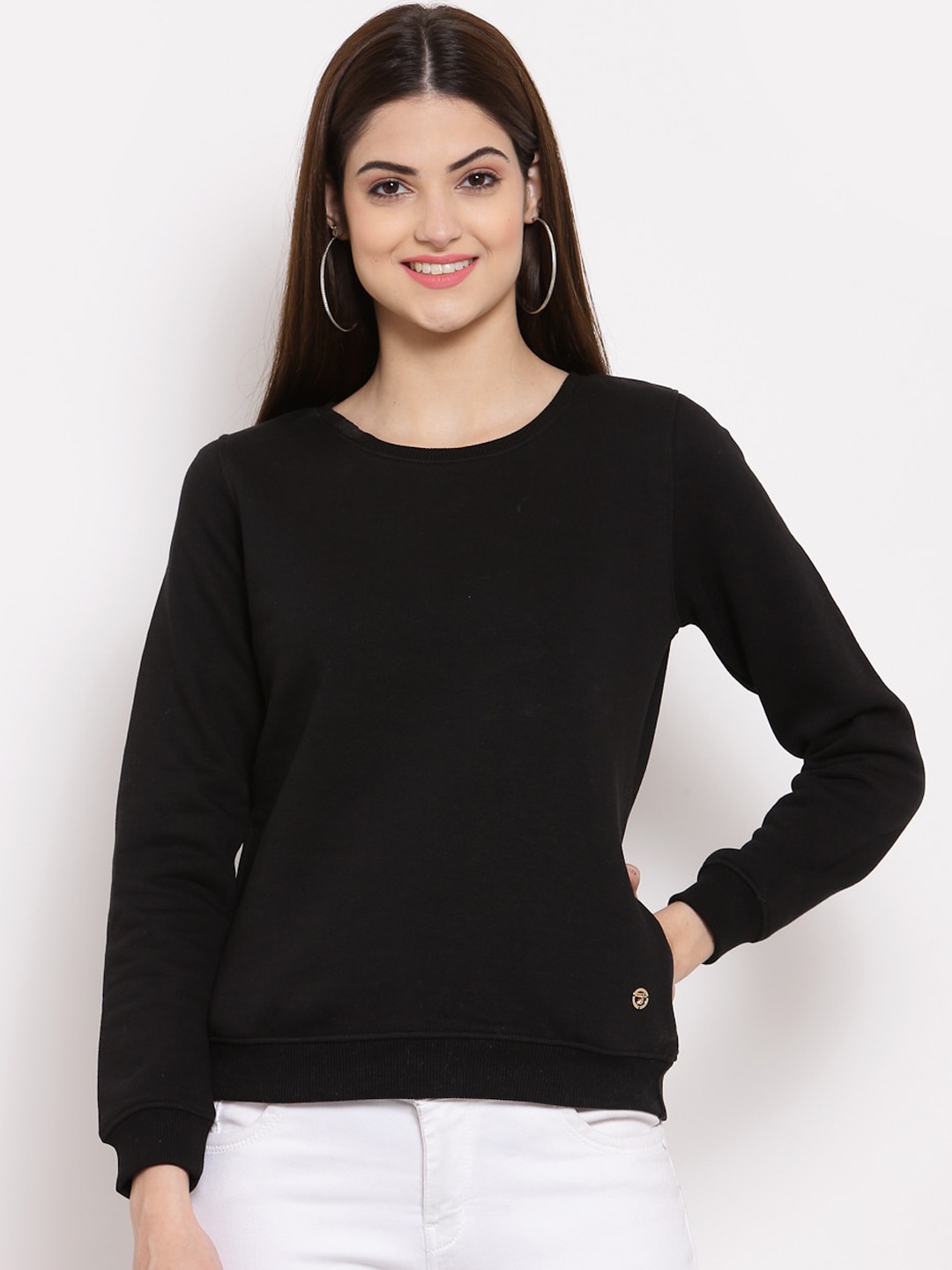 

Juelle Women Black Sweatshirt