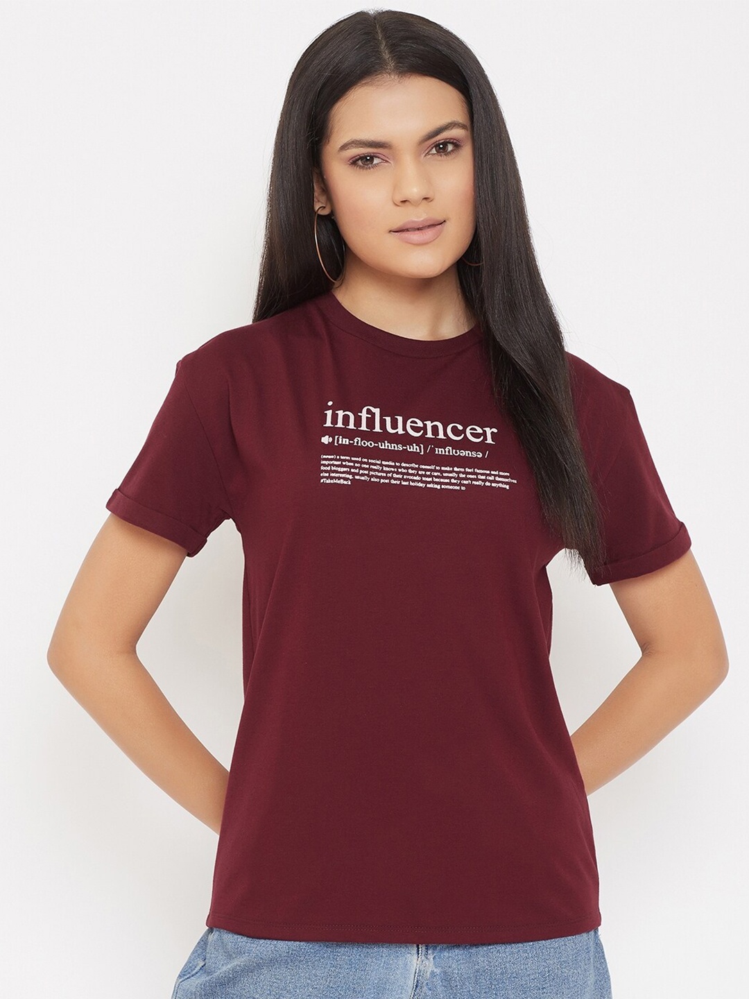 

Adobe Maroon Printed Regular Top