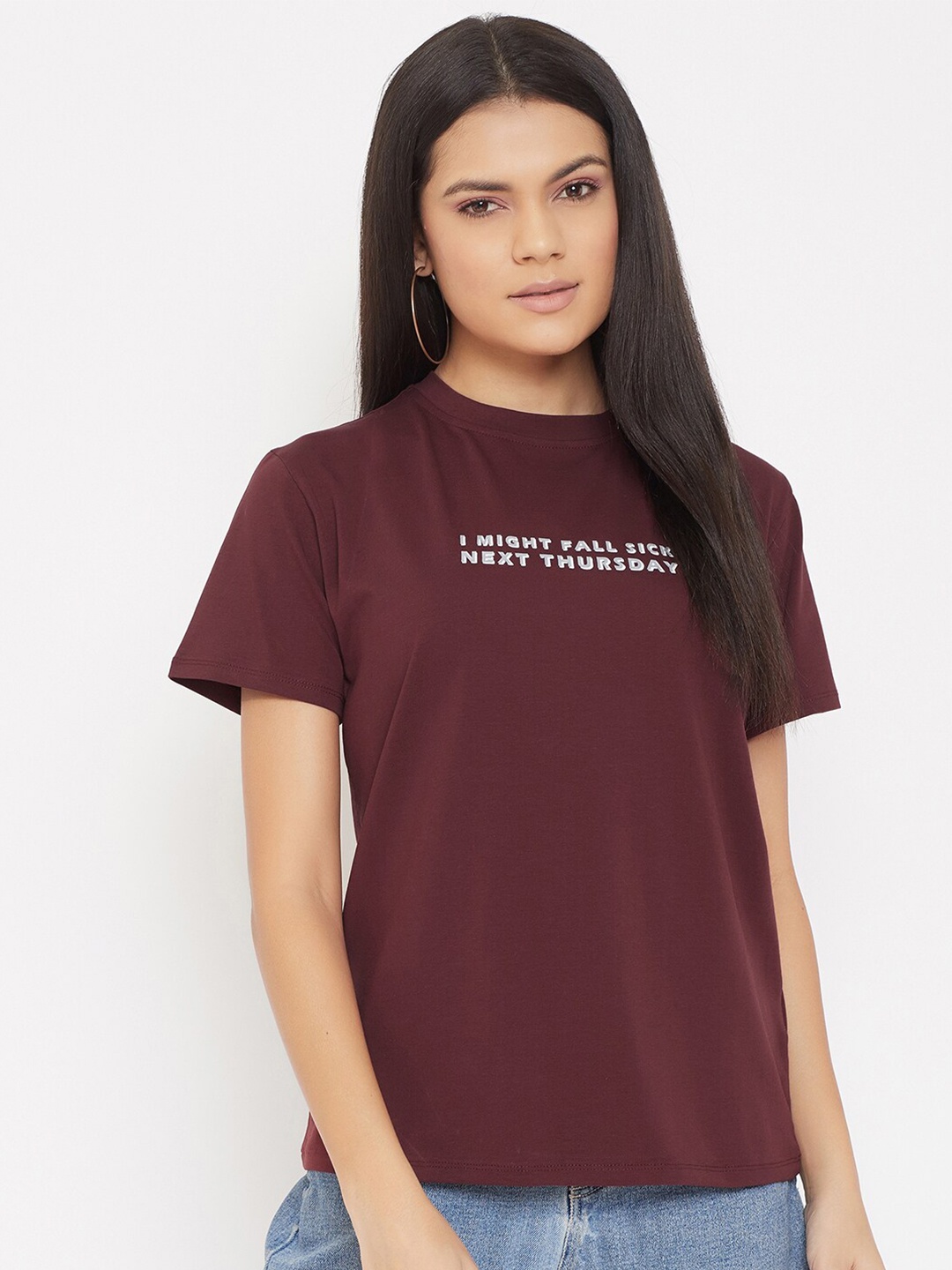 

Adobe Maroon Printed Regular Top