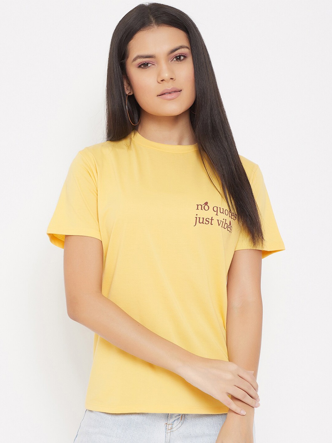 

Adobe Yellow Printed Regular Top