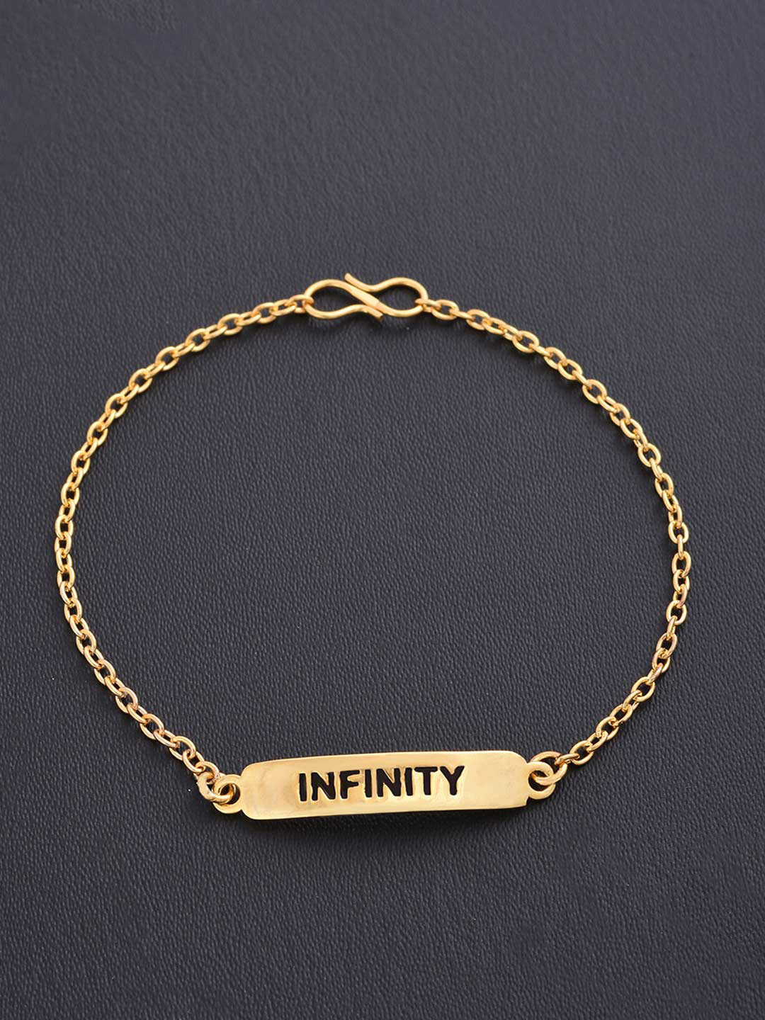 

Tistabene Women Gold-Toned & Black Gold-Plated Charm Bracelet
