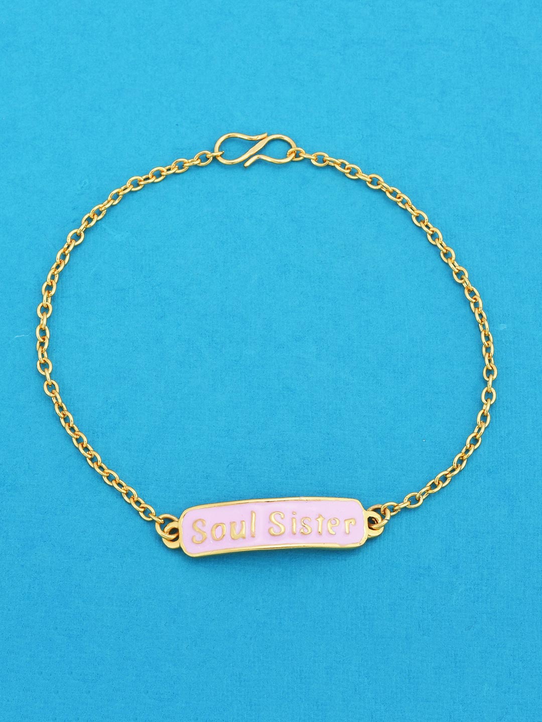 

Tistabene Women Gold-Toned & Pink Gold-Plated Charm Bracelet