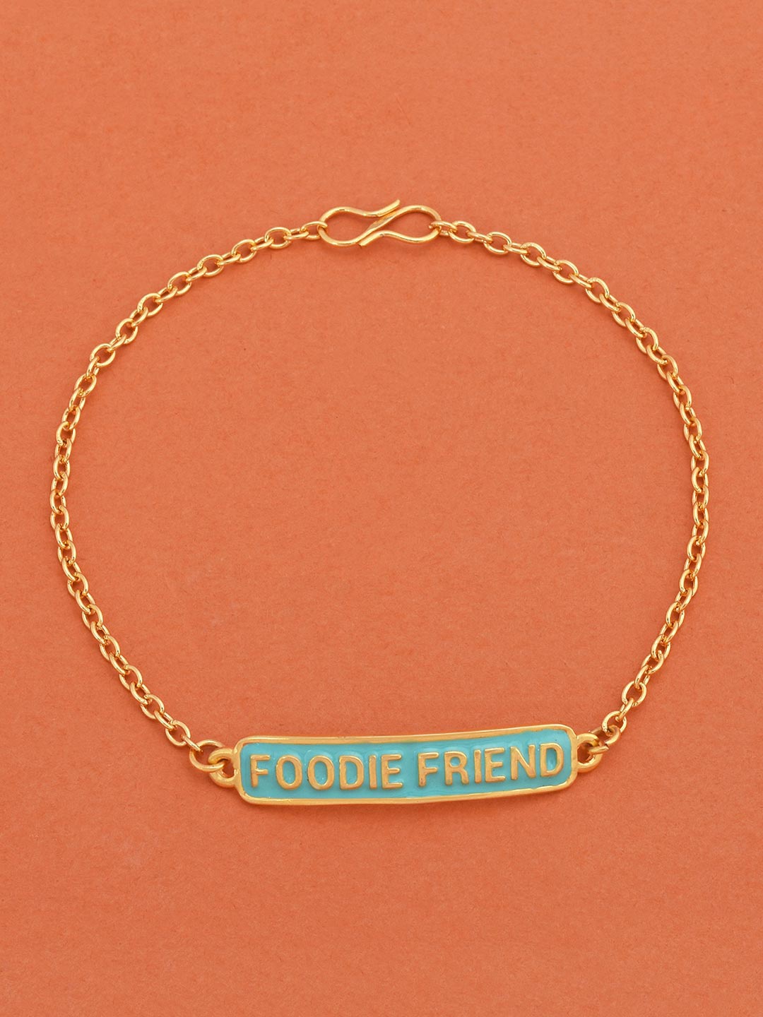 

Tistabene Women Gold-Toned & Blue Foodie Friend Charm Bracelet