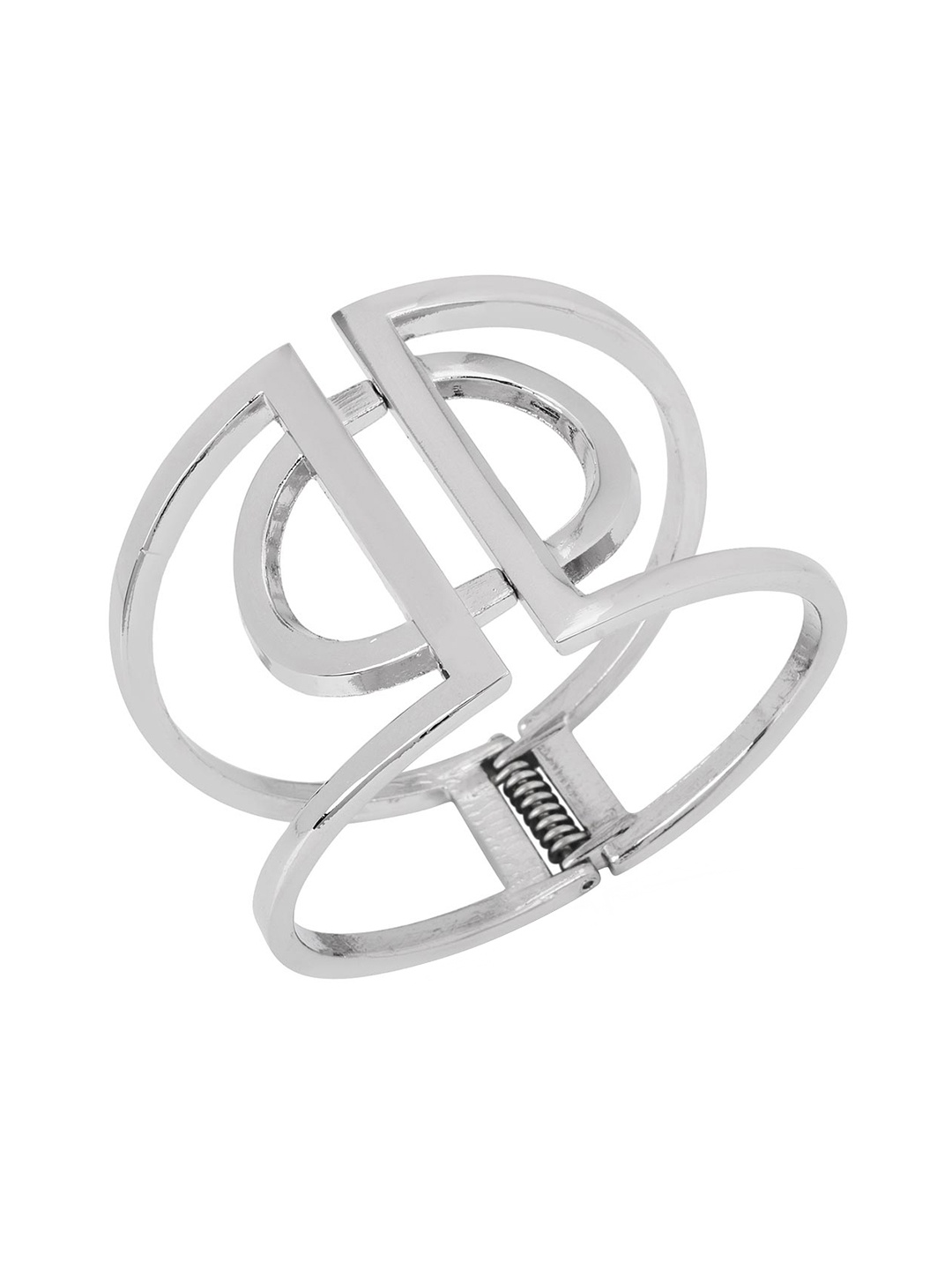 

Tistabene Women Silver-Toned Silver-Plated Kada Bracelet