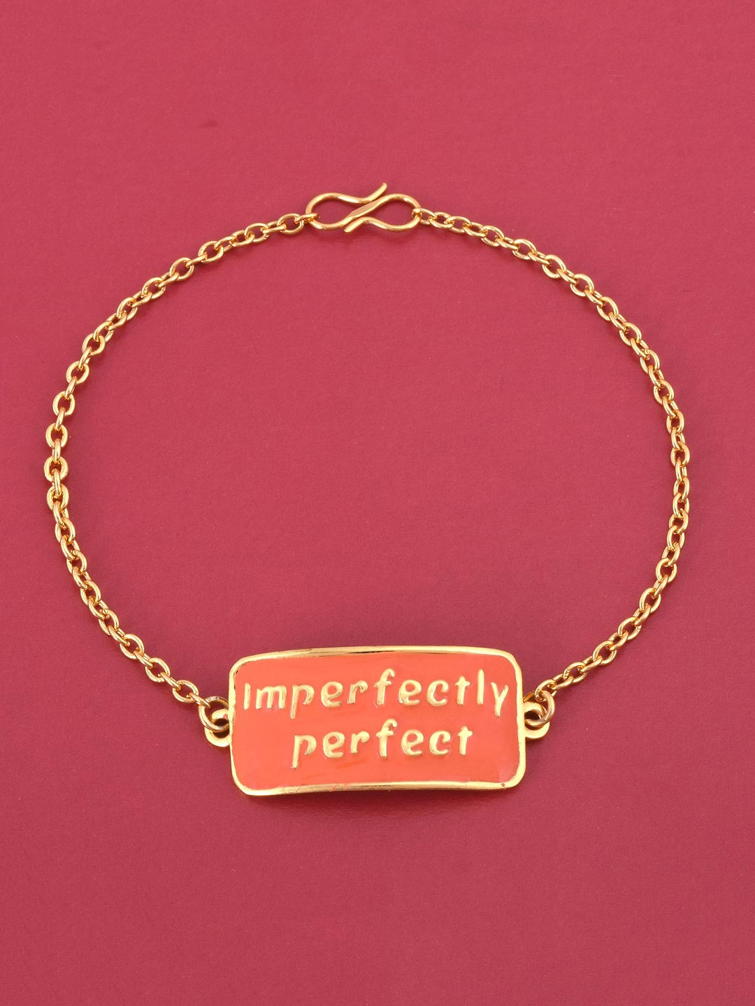 

Tistabene Women Gold-Plated & Red Imperfectly Perfect Link Bracelet