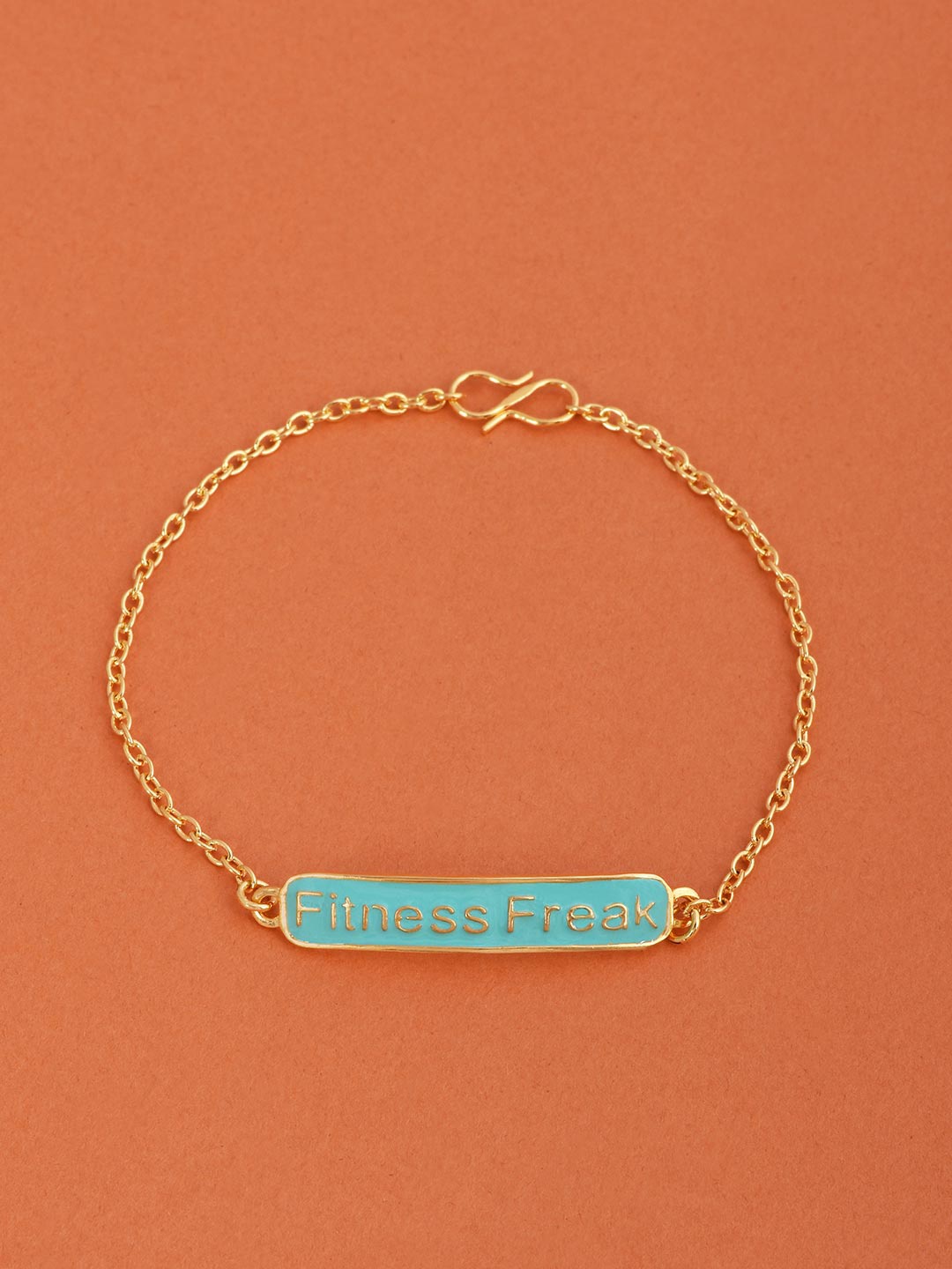 

Tistabene Women Gold-Toned & Blue Gold-Plated Charm Bracelet