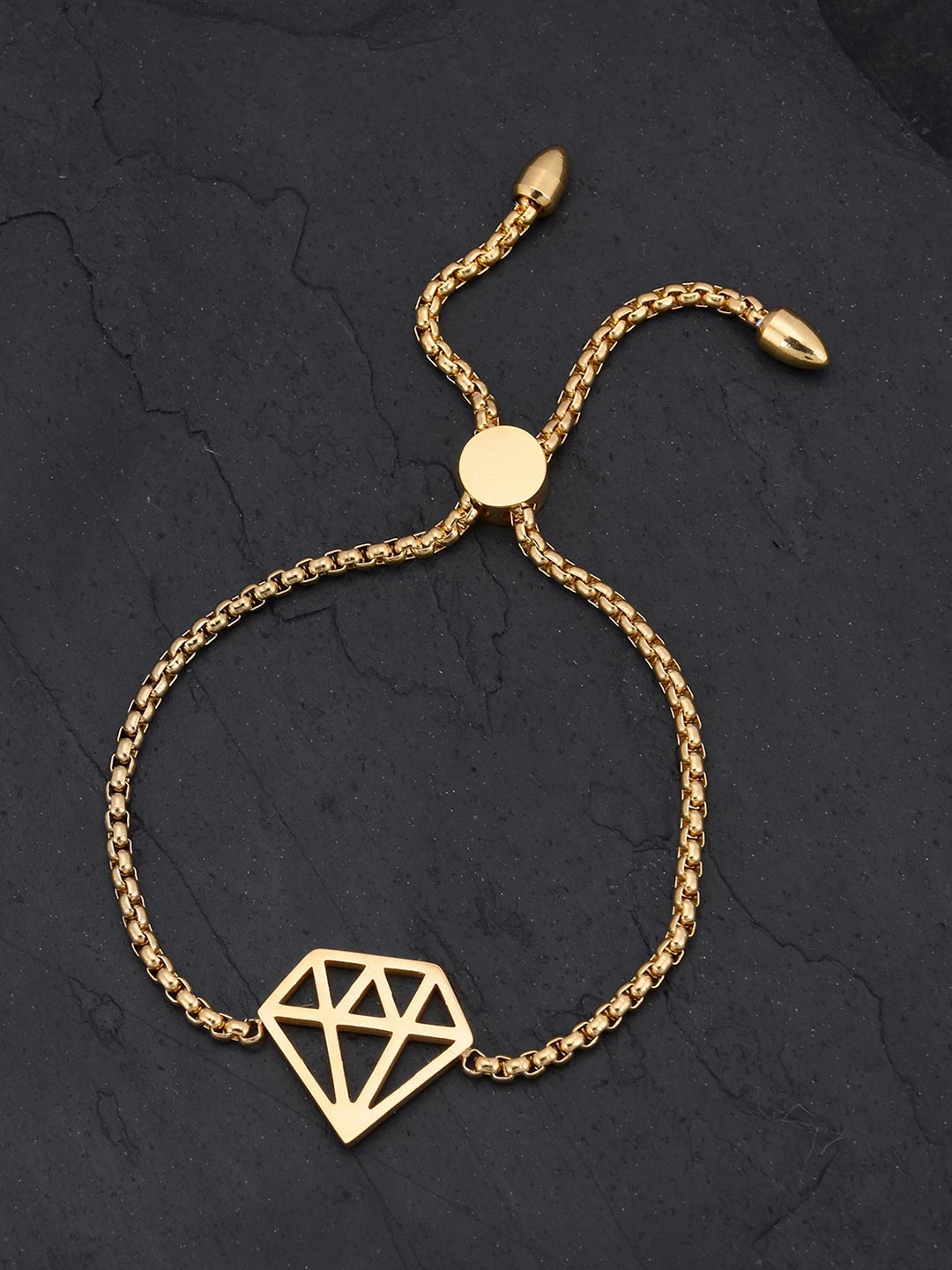 

Tistabene Women Gold-Plated Gemstone Outline Charm Bracelet