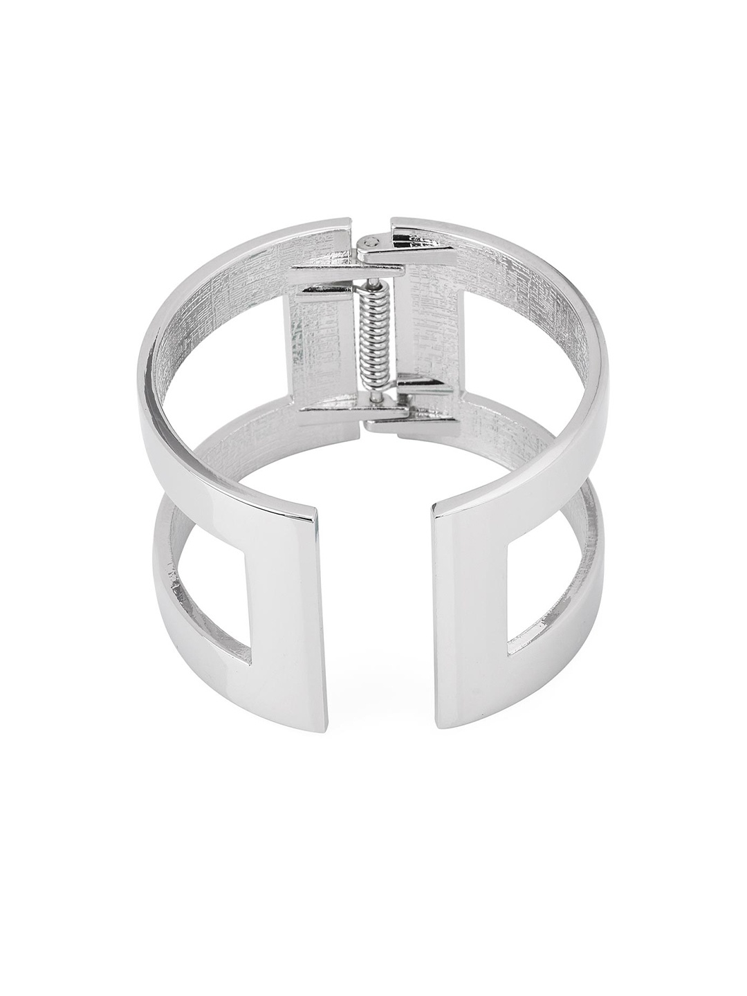 

Tistabene Women White-Toned & Rhodium-Plated Cuff Bracelet