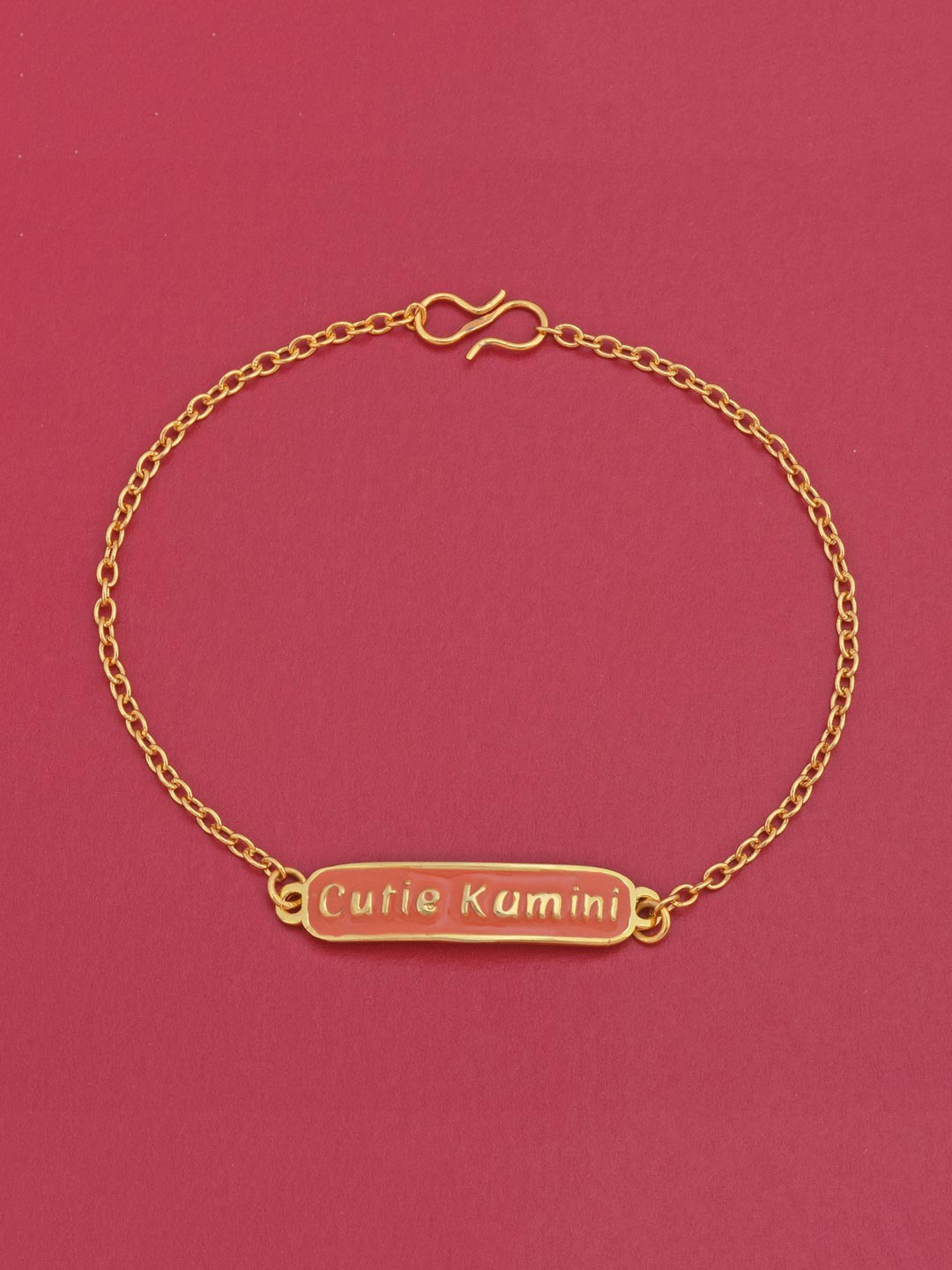 

Tistabene Women Gold-Toned & Red Gold-Plated Charm Bracelet