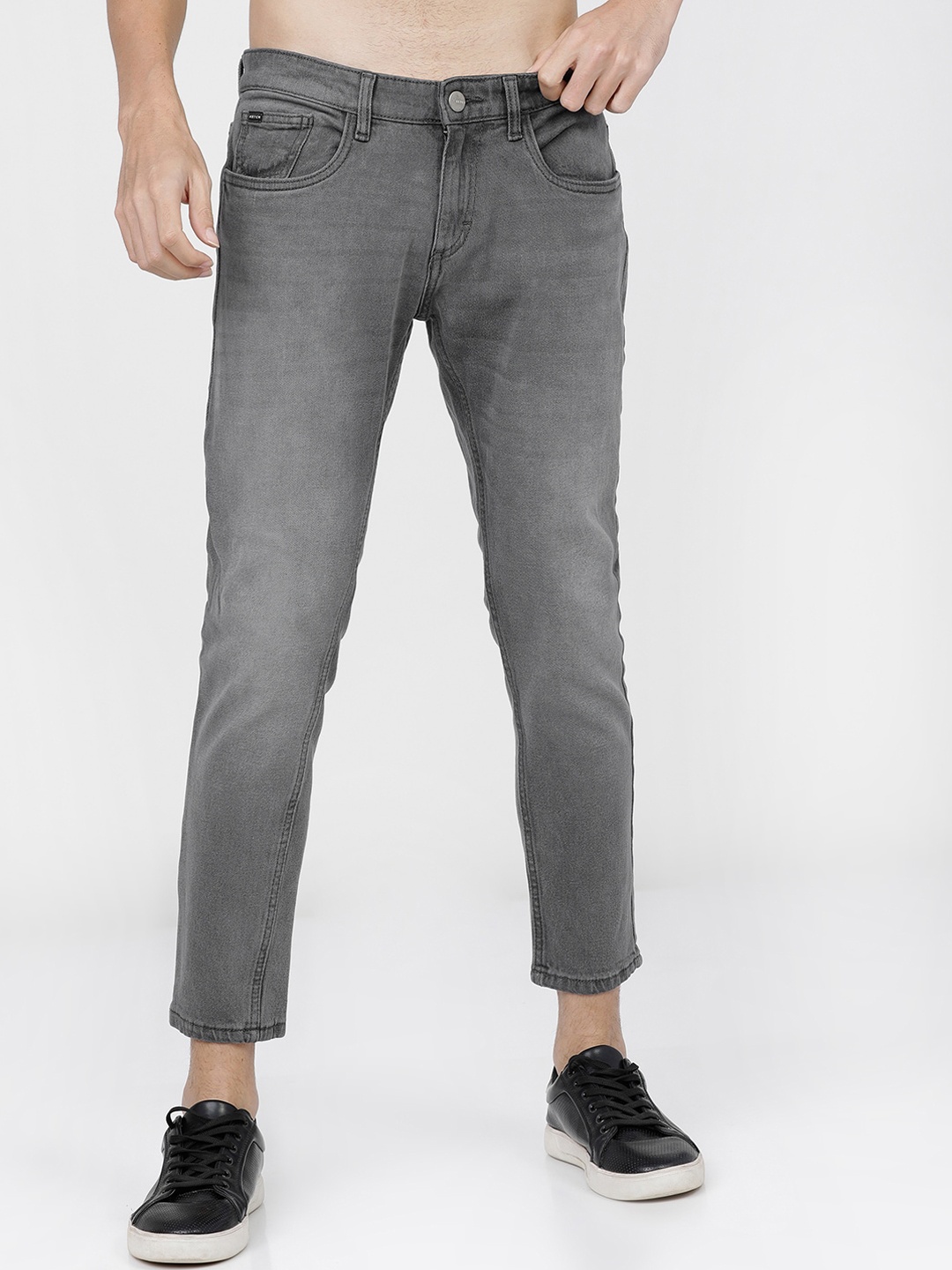 

KETCH Men Grey Tapered Fit Heavy Fade Stretchable Jeans