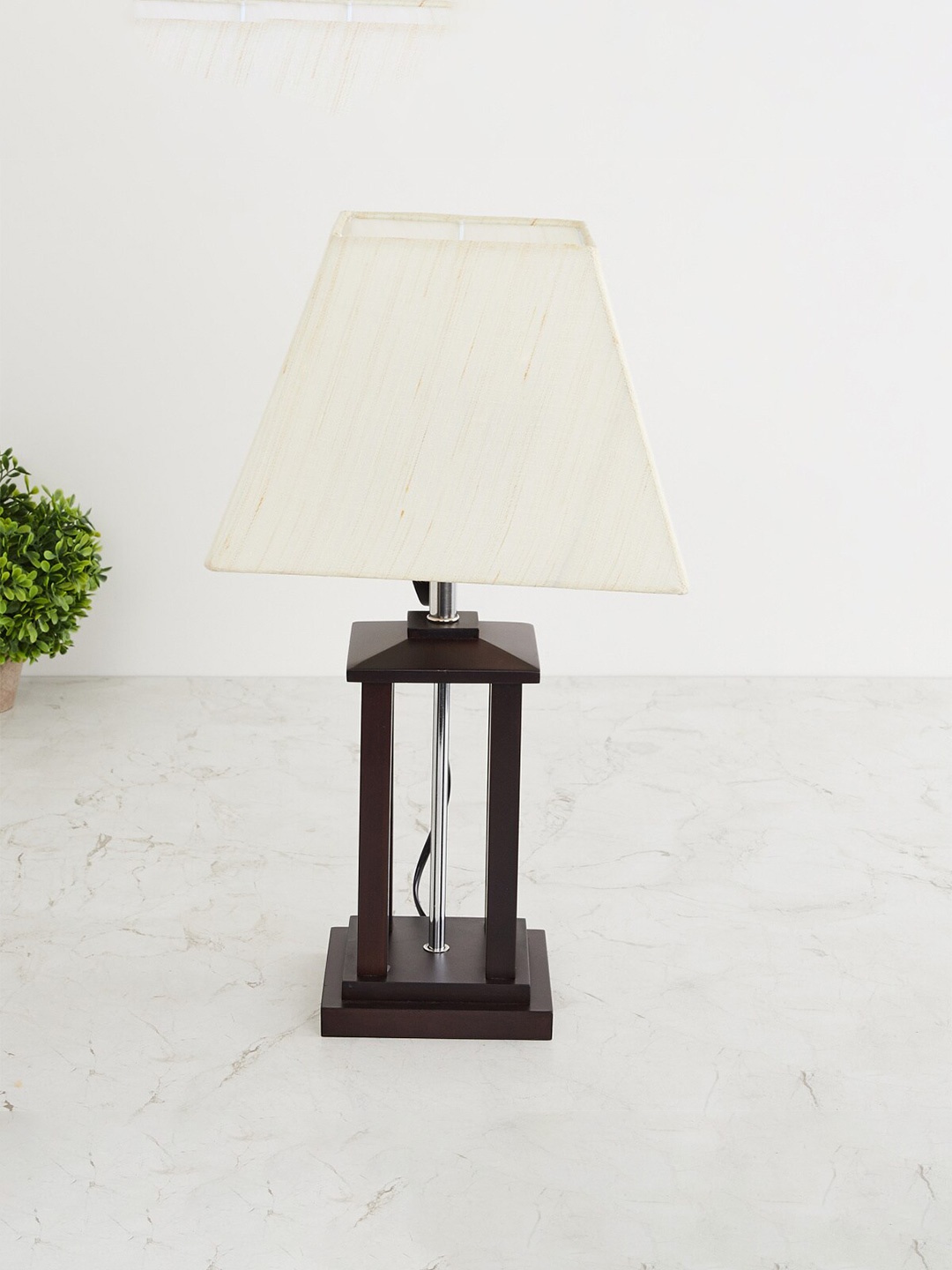 

Home Centre Black Fiesta Contemporary Wooden Electric Table Lamp