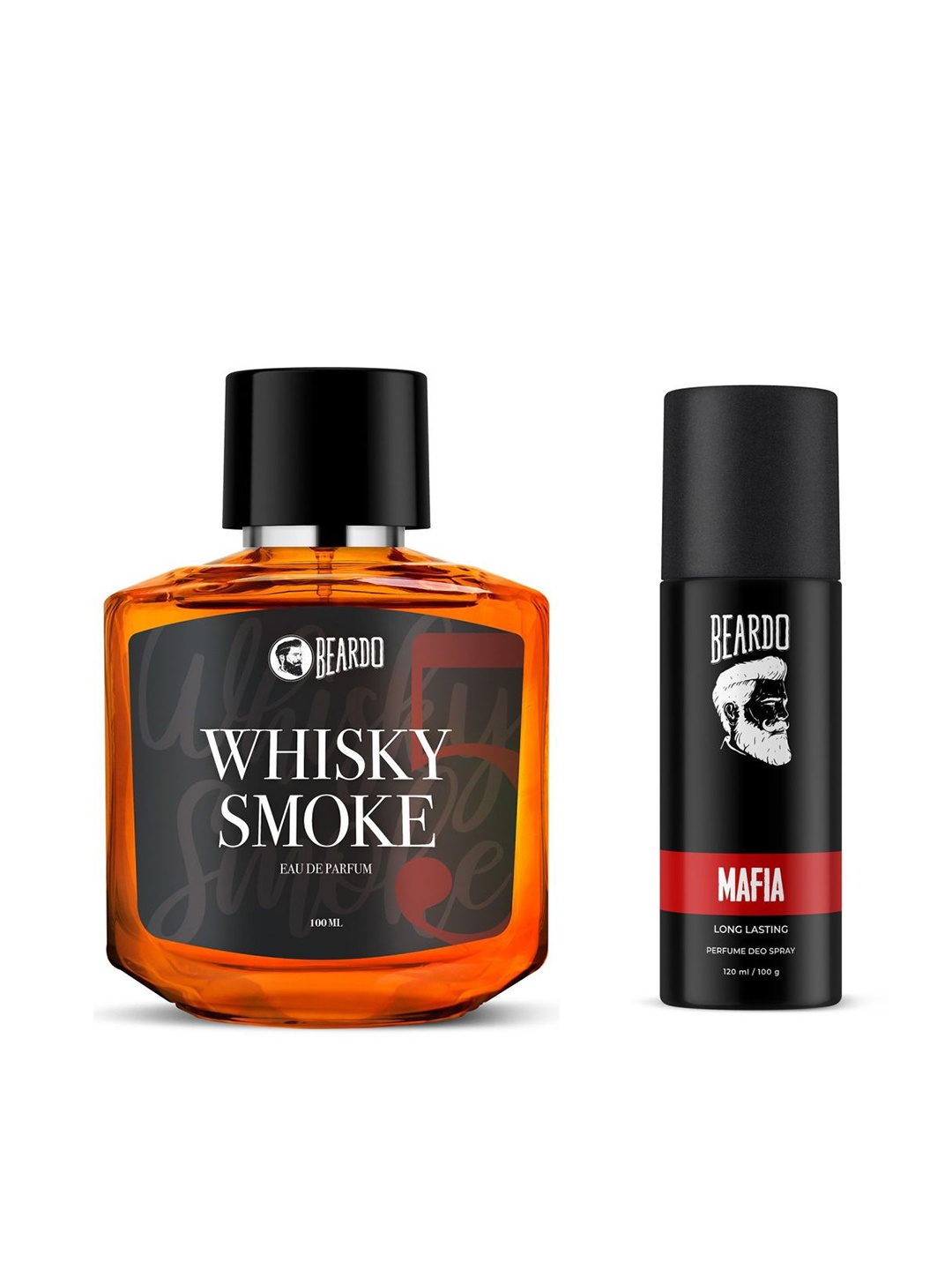 

BEARDO Set of Whisky Smoke Eau de Parfum 100ml & Mafia Perfume Body Spray 120ml(100gm), Red