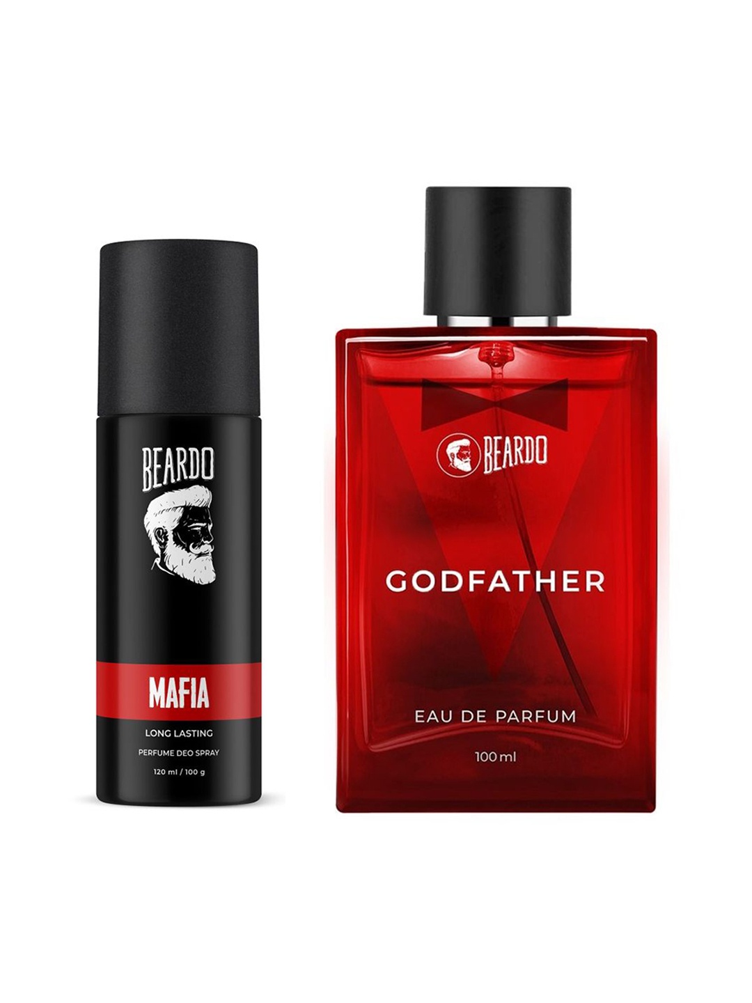 

BEARDO Set of Godfather Eau de Parfum 100ml Mafia Perfume Body Spray 120ml(100g), Red