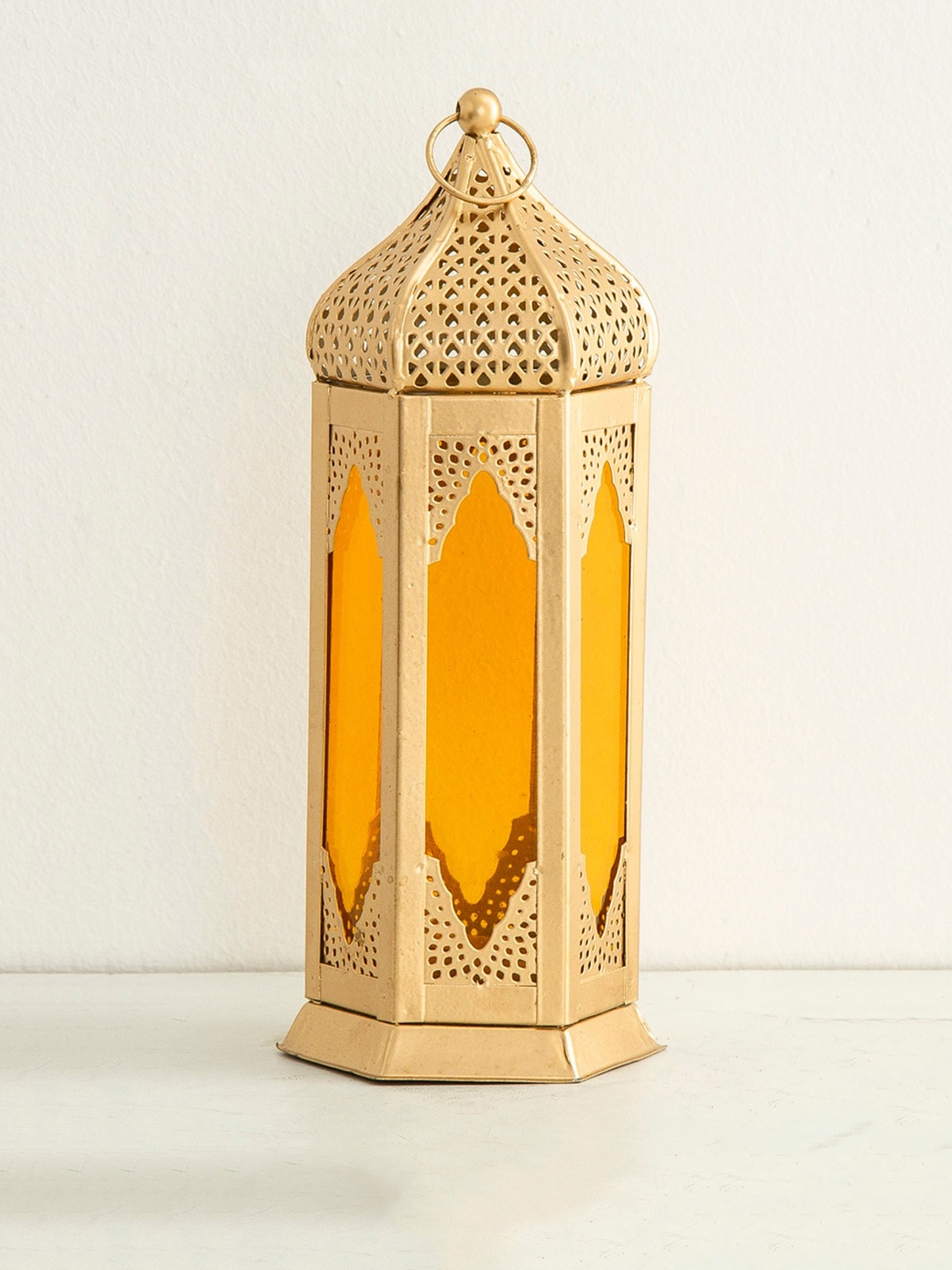 

Home Centre Beige & Yellow Corsica Morrocan Lantern