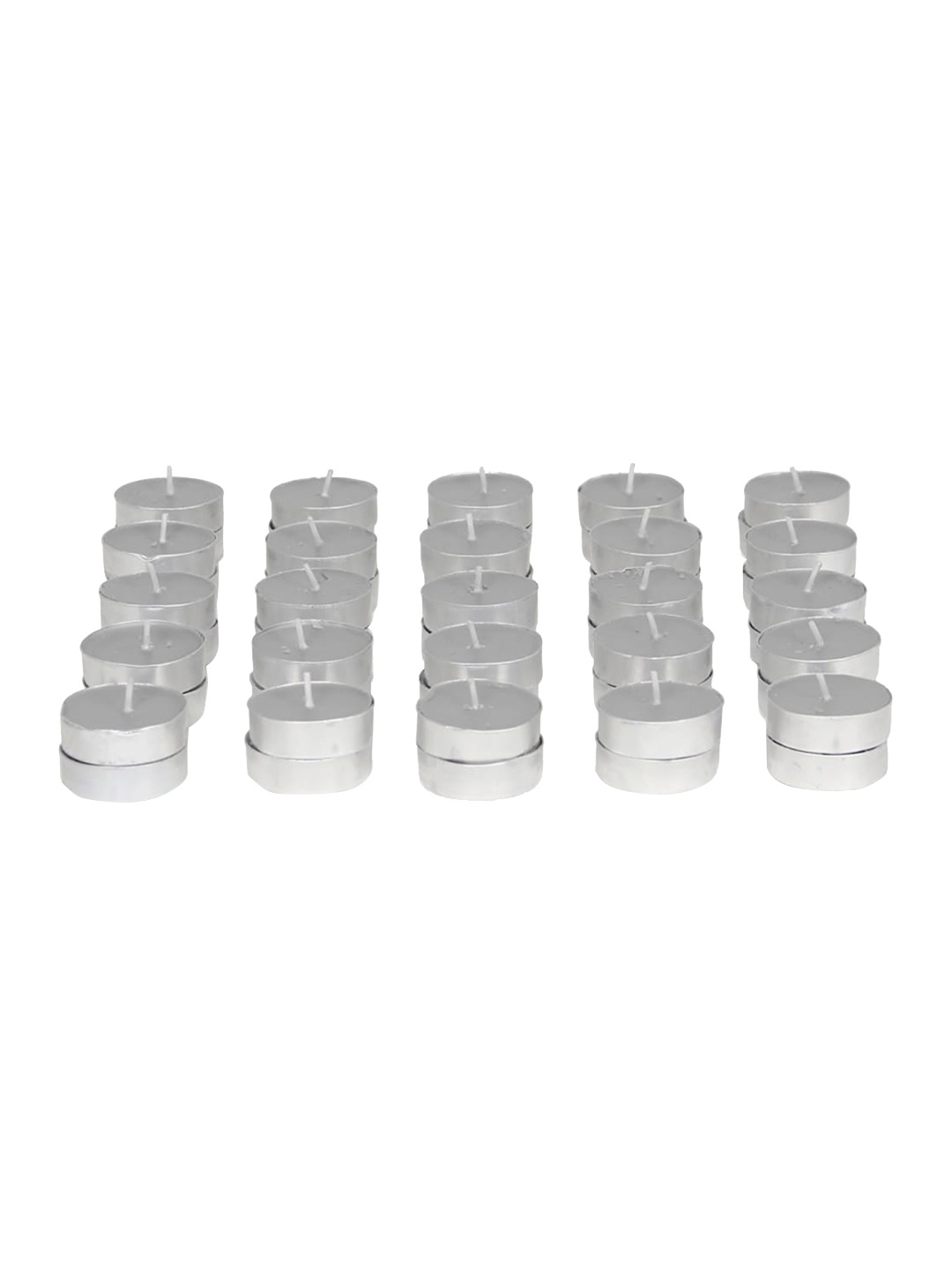 

Home Centre Pack of 50 White Luminescent T-Light - Round Wax Tealight Candles