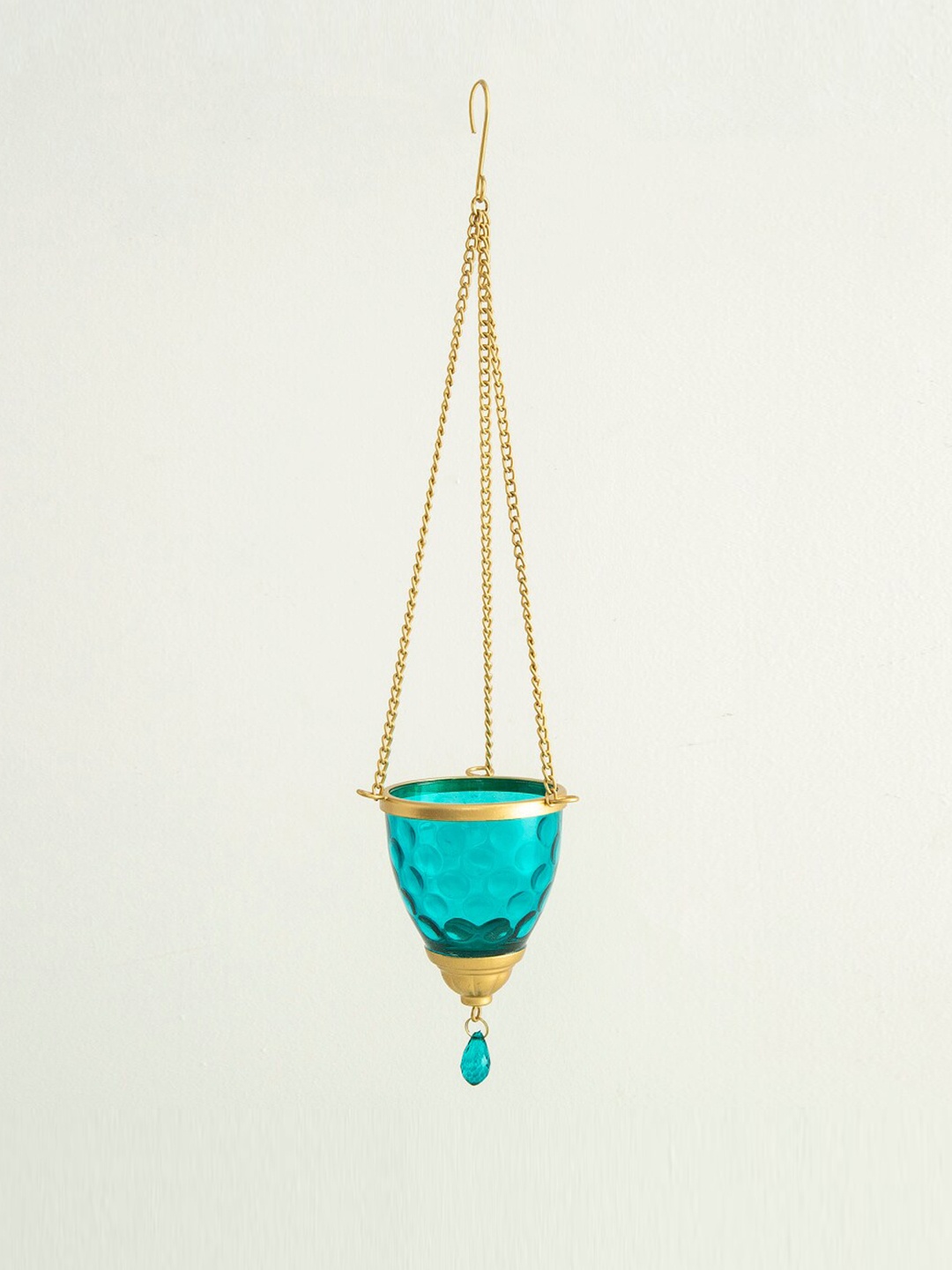 

Home Center Blue Corsica Glass Hanging Lantern