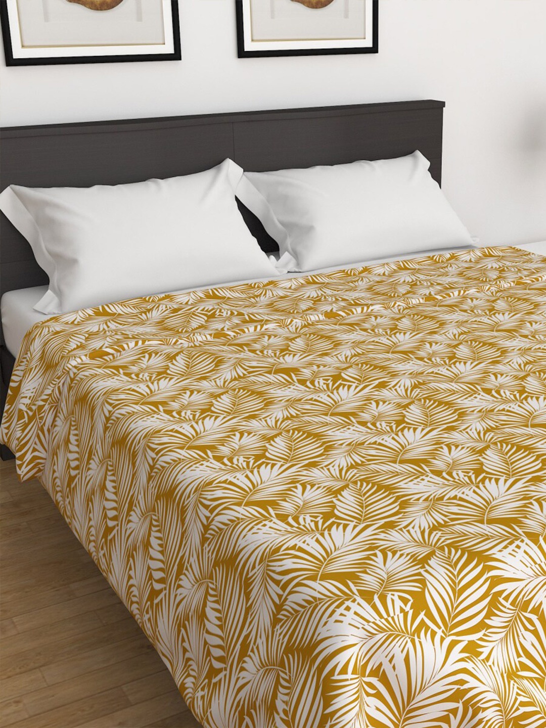 

Home Centre Yellow & White Floral Summer 650 GSM Double Bed Blanket