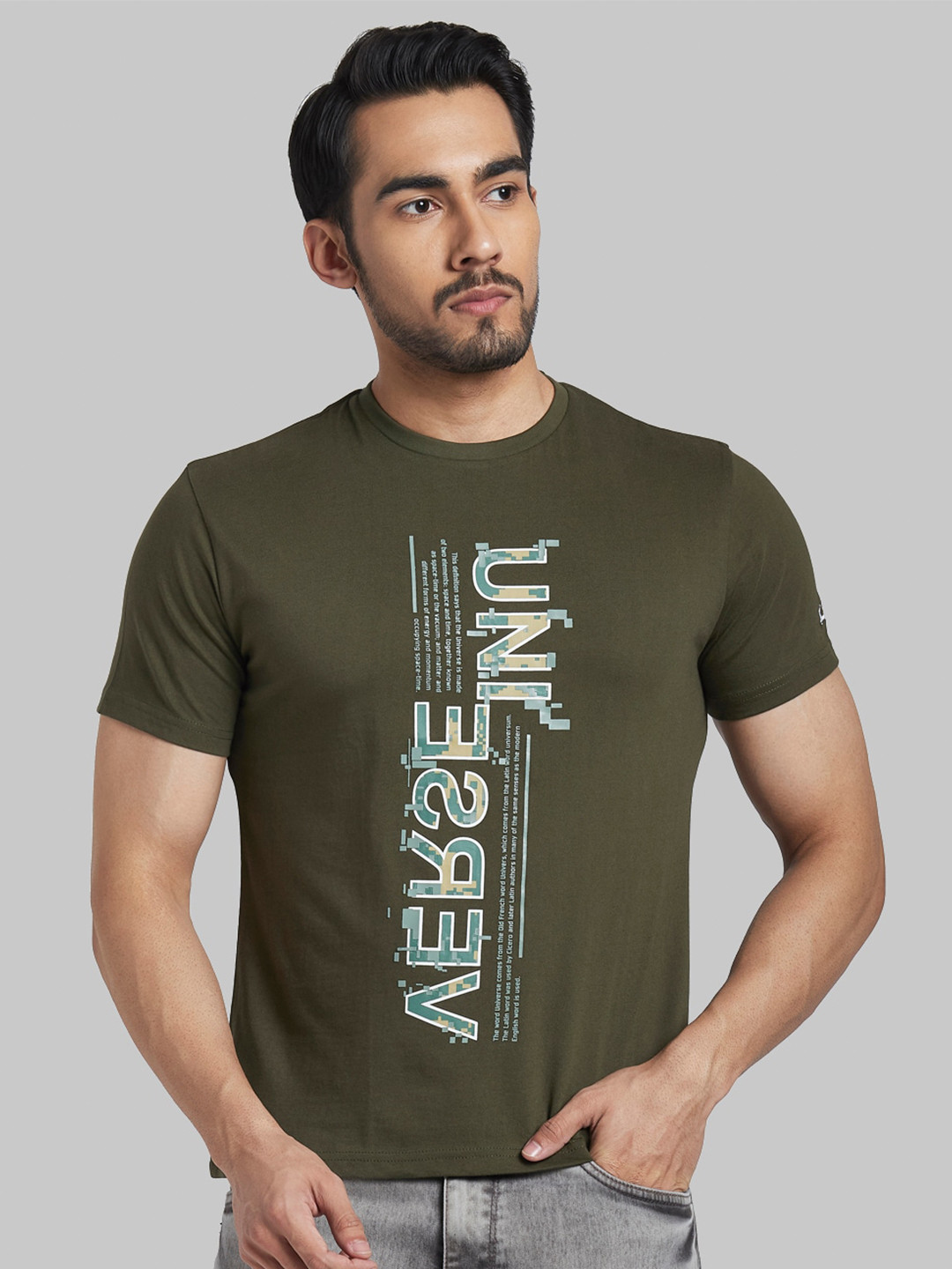 

Parx Men Green Typography Printed T-shirt