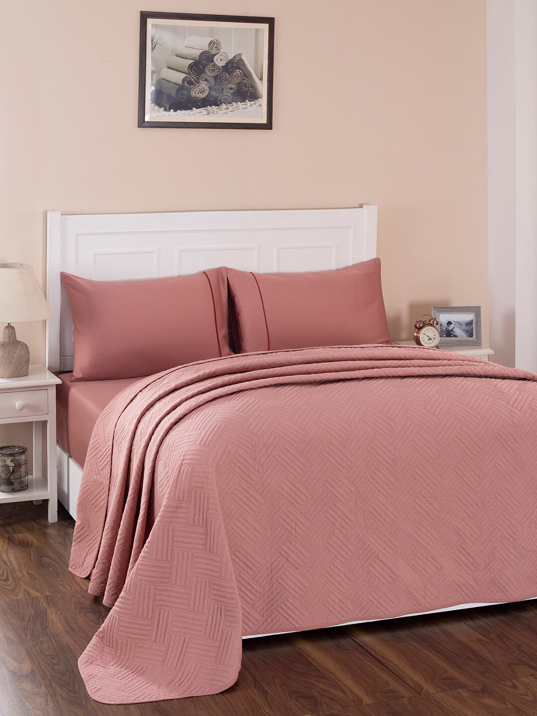 

MASPAR Pink AC Room 110 GSM Single Bed Quilt