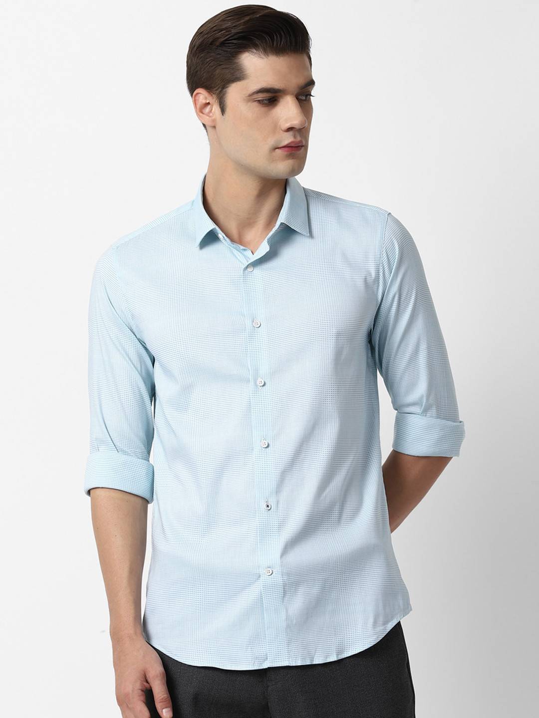 

Louis Philippe Sport Men Blue Slim Fit Opaque Casual Shirt