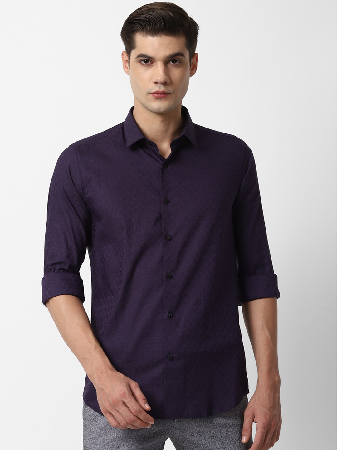 

Louis Philippe Sport Men Purple Slim Fit Opaque Casual Shirt