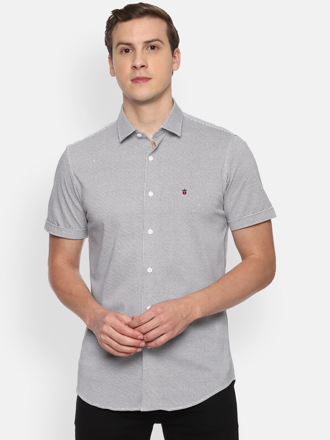 

Louis Philippe Sport Men Grey Slim Fit Opaque Printed Casual Shirt