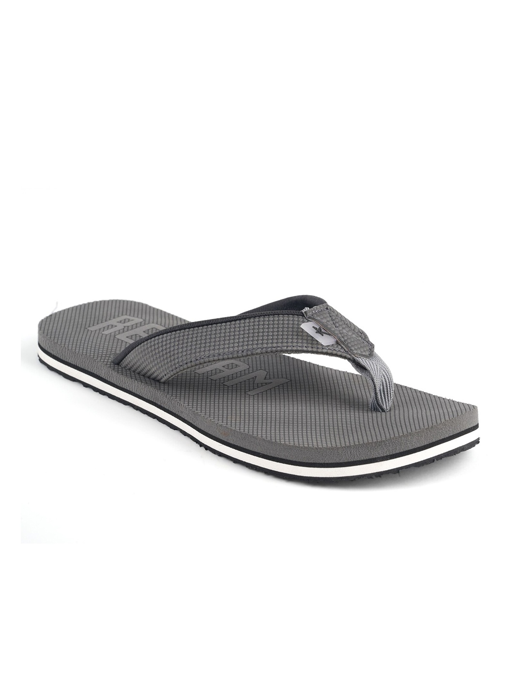 

REFOAM Men Grey Solid Rubber Slippers