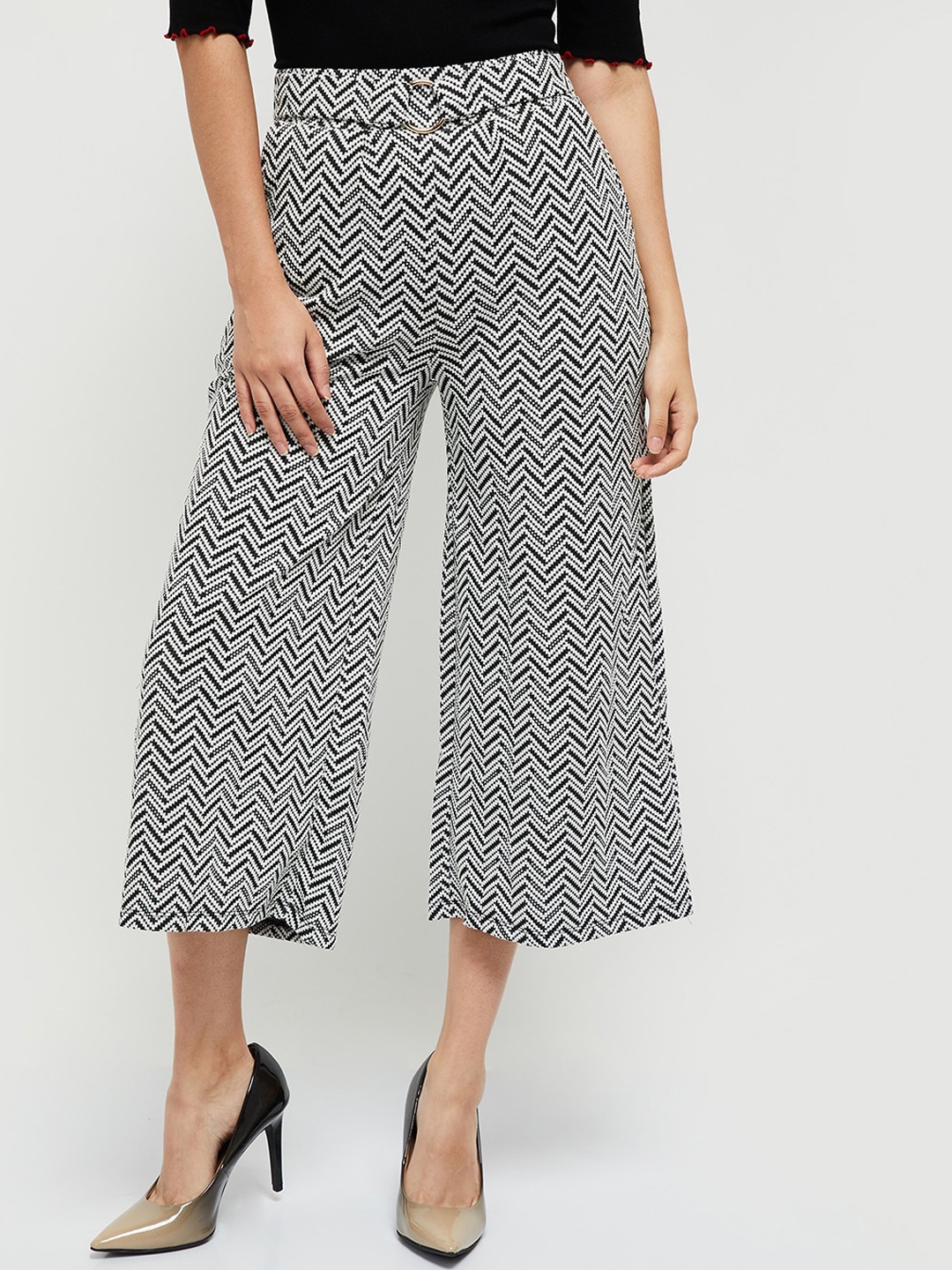 max Women White Culottes Trousers